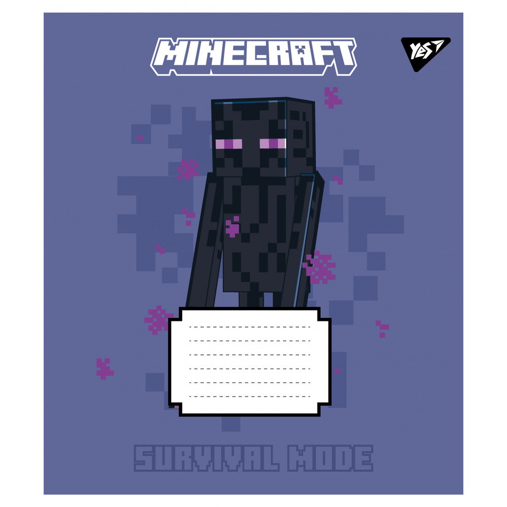 Зошит шкільний Yes Minecraft Signs 12 аркушів коса лінія 767558. Фото 5
