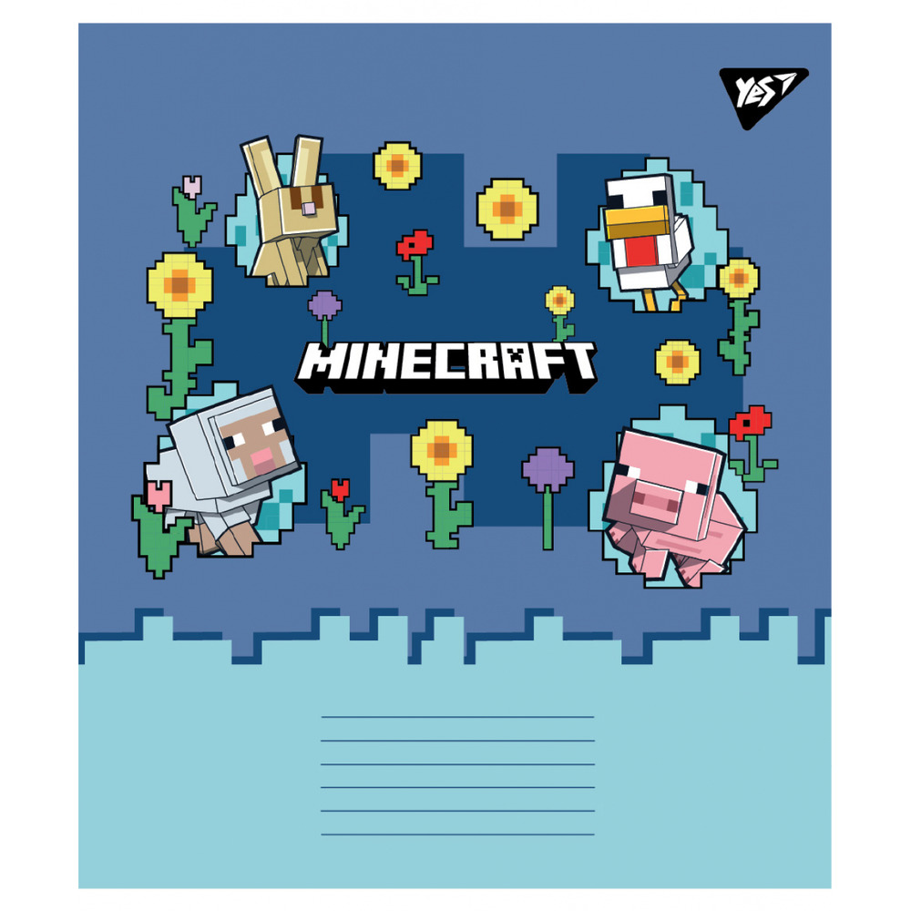 Зошит шкільний Yes Minecraft Spring 12 аркушів коса лінія 767592. Фото 2