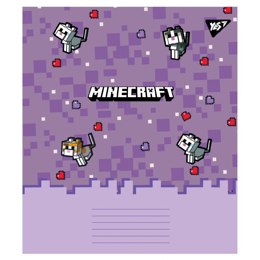 Зошит шкільний Yes Minecraft Spring 12 аркушів коса лінія 767592. Фото 3