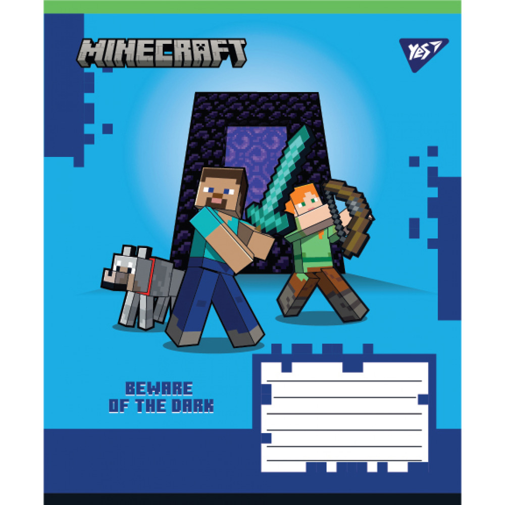 Зошит шкільний Yes Minecraft Walls 12 аркушів коса лінія 767565. Фото 4