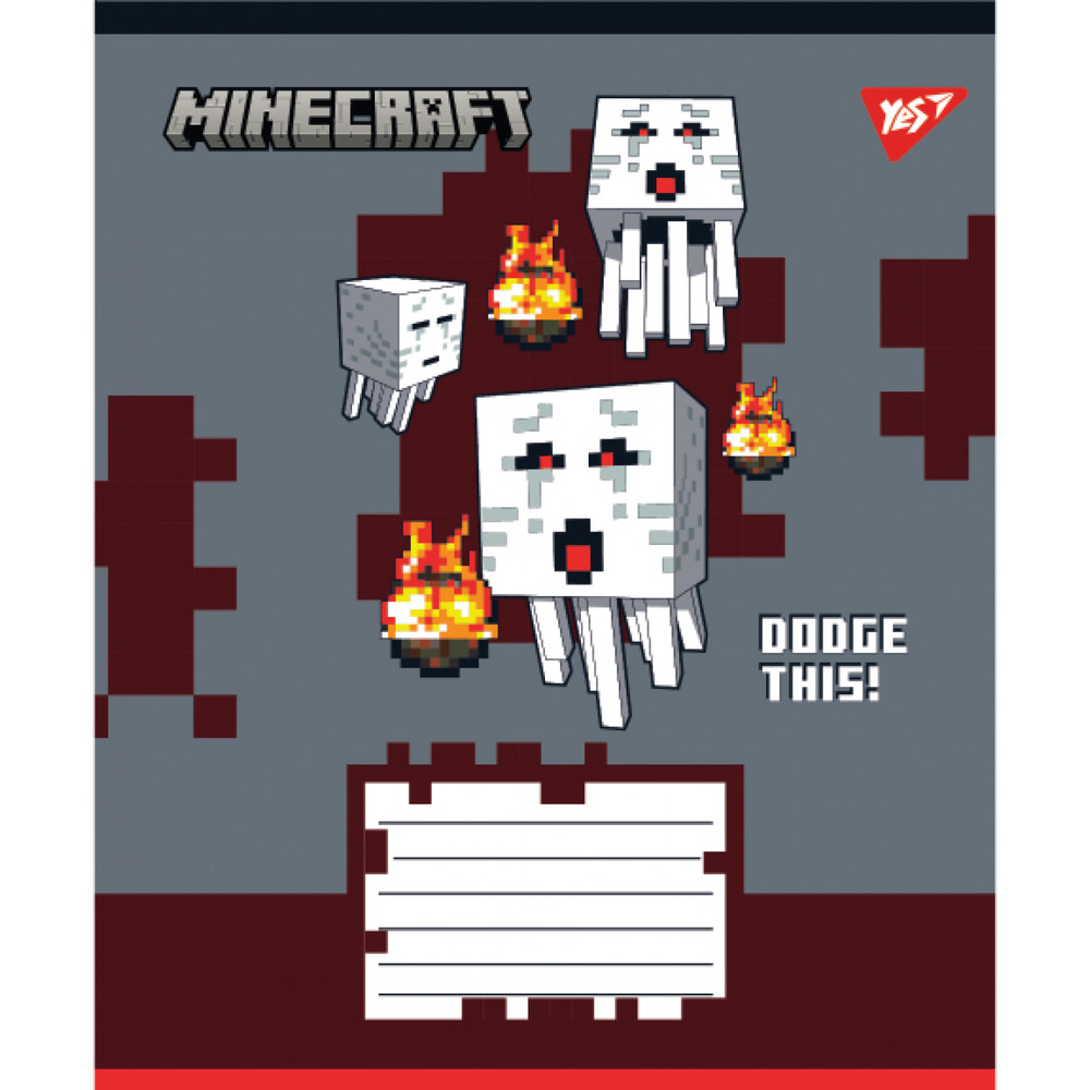 Зошит шкільний Yes Minecraft Walls 12 аркушів коса лінія 767565. Фото 5