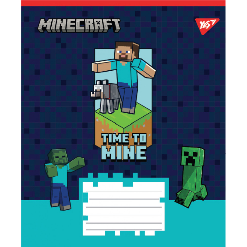 Зошит шкільний Yes Minecraft Walls 12 аркушів коса лінія 767565. Фото 6