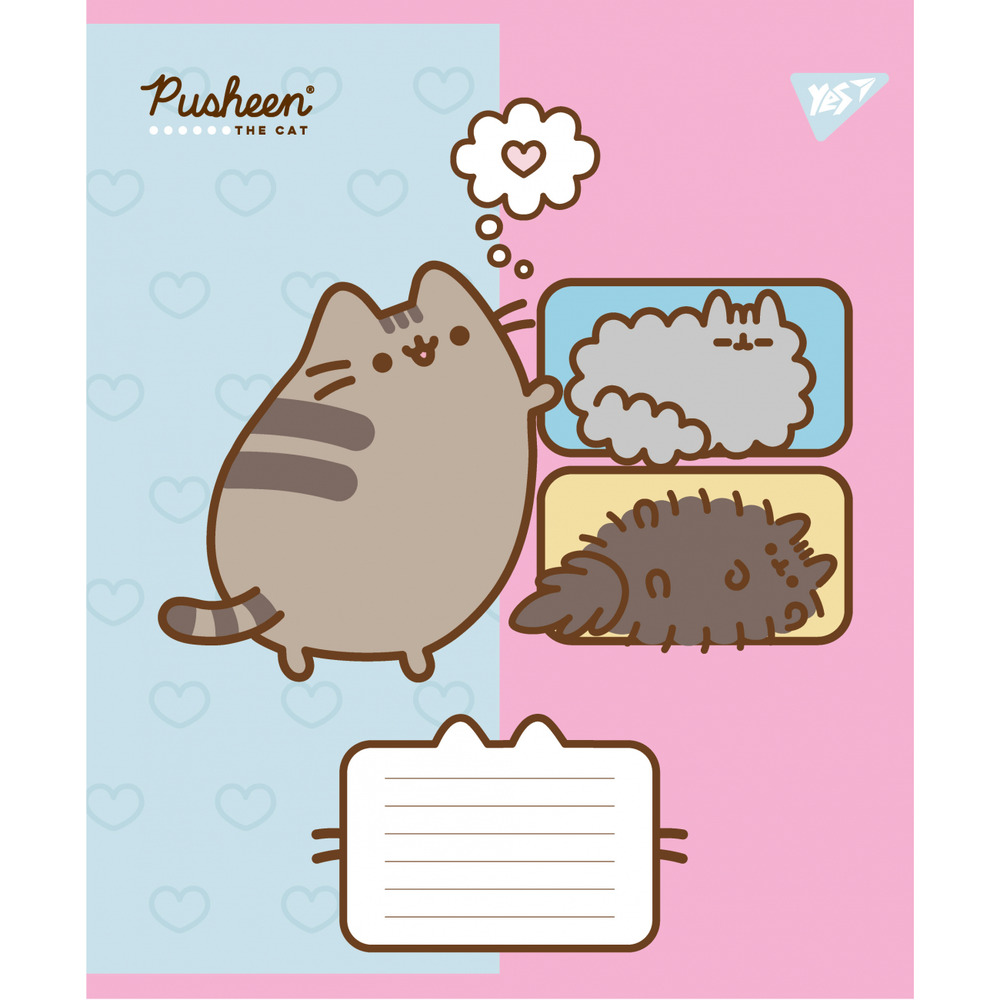 Зошит шкільний Yes Pusheen Funny 12 аркушів коса лінія 767604. Фото 3