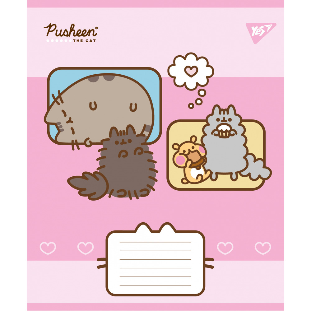 Зошит шкільний Yes Pusheen Funny 12 аркушів коса лінія 767604. Фото 5