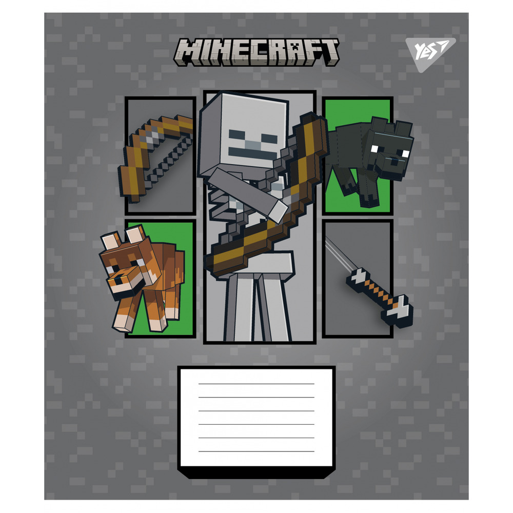 Зошит шкільний Yes Minecraft Arrows 12 аркушів лінія 767571. Фото 3