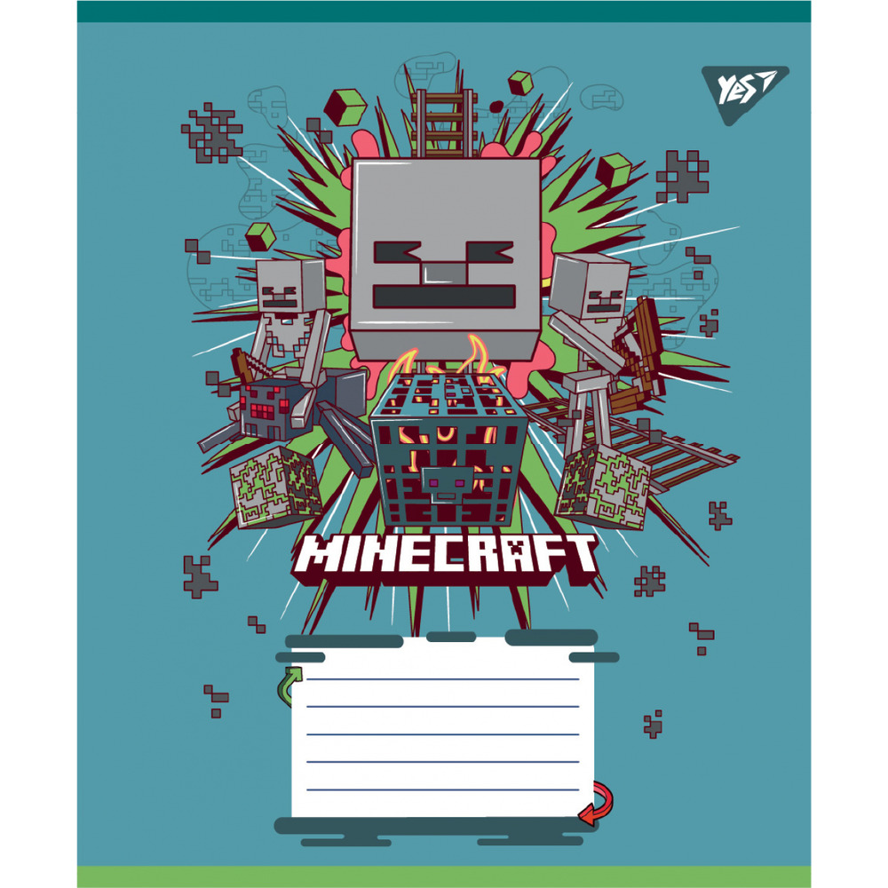 Зошит шкільний Yes Minecraft Heroes 12 аркушів лінія 767577. Фото 4