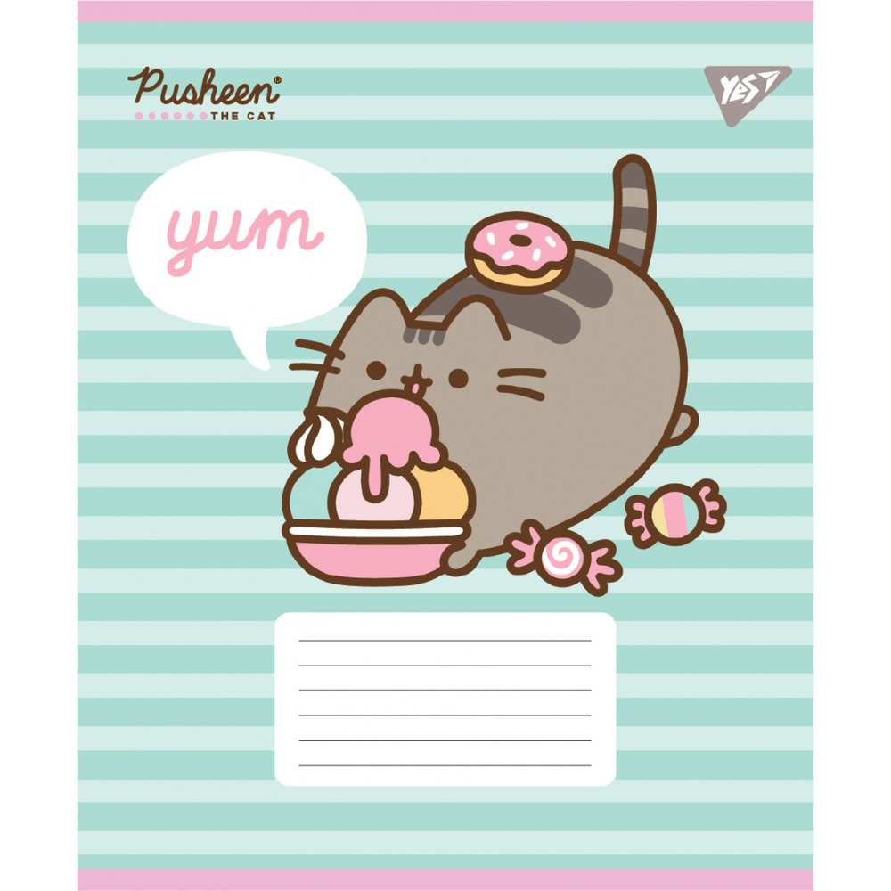 Зошит шкільний Yes Pusheen Candy 12 аркушів лінія 767598. Фото 5