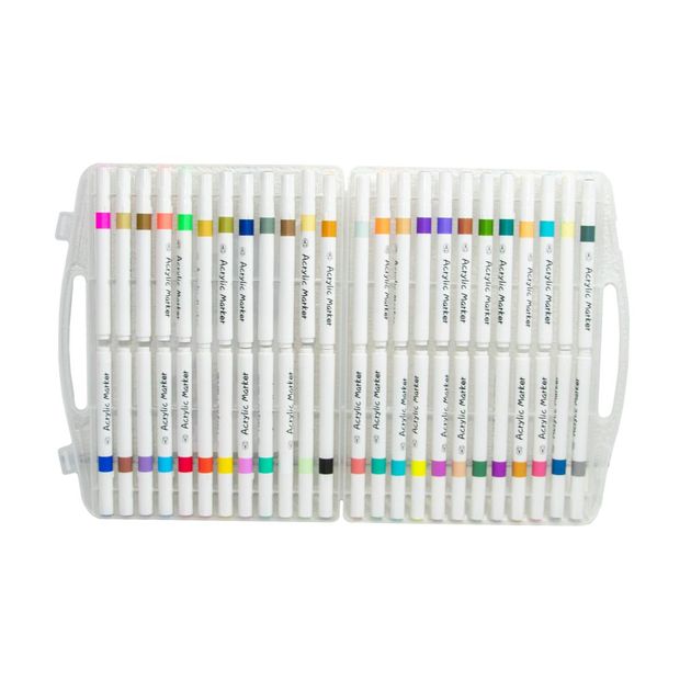 Набір акрилових маркерів Yulin 48 кольорів Y04-48. Фото 3