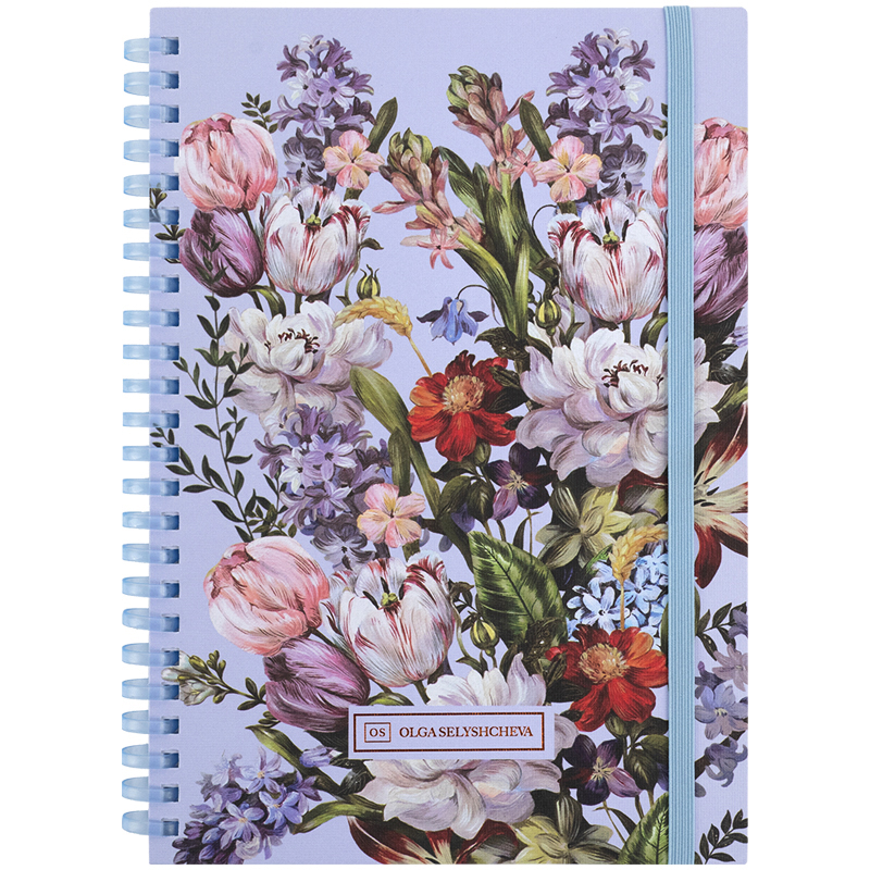 Блокнот на спiралi Axent Olga Selyshcheva, Spring flow 8471-5-A-OS, А5, 80 аркушів, клітинка, картонна обкладинка