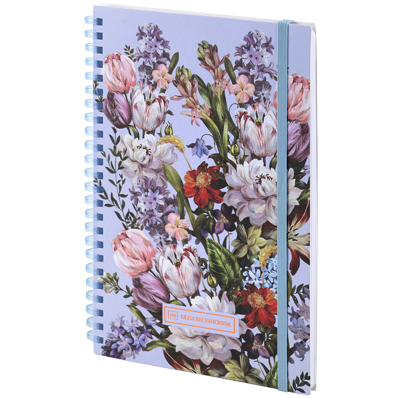 Блокнот на спiралi Axent Olga Selyshcheva, Spring flow 8471-5-A-OS, А5, 80 аркушів, клітинка, картонна обкладинка. Фото 2
