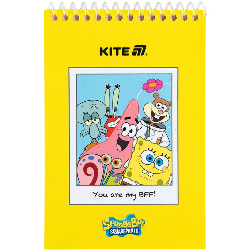 Блокнот на спіралі Kite Sponge Bob SB25-196, А6, 48 аркушів, нелінований