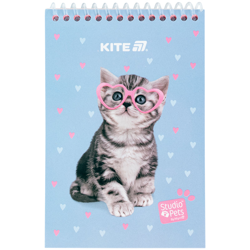 Блокнот на спіралі Kite Studio Pets SP25-196, А6, 48 аркушів, нелінований