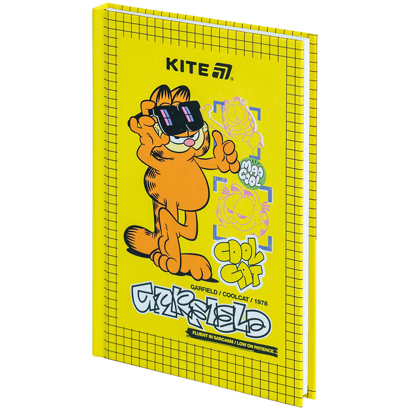Книга записна Kite Garfield GF25-199, тверда обкладинка, А6, 80 аркушів, клітинка. Фото 2