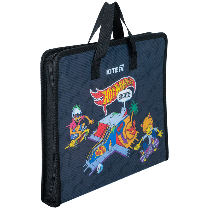 Папка-портфель на блискавці Kite Hot Wheels HW25-202, 1 відділення, A4. Фото 3