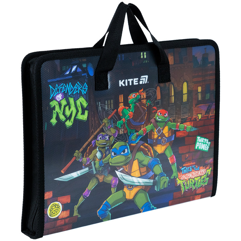 Папка-портфель на блискавці Kite Ninja Turtles NT25-202, 1 відділення, A4. Фото 2