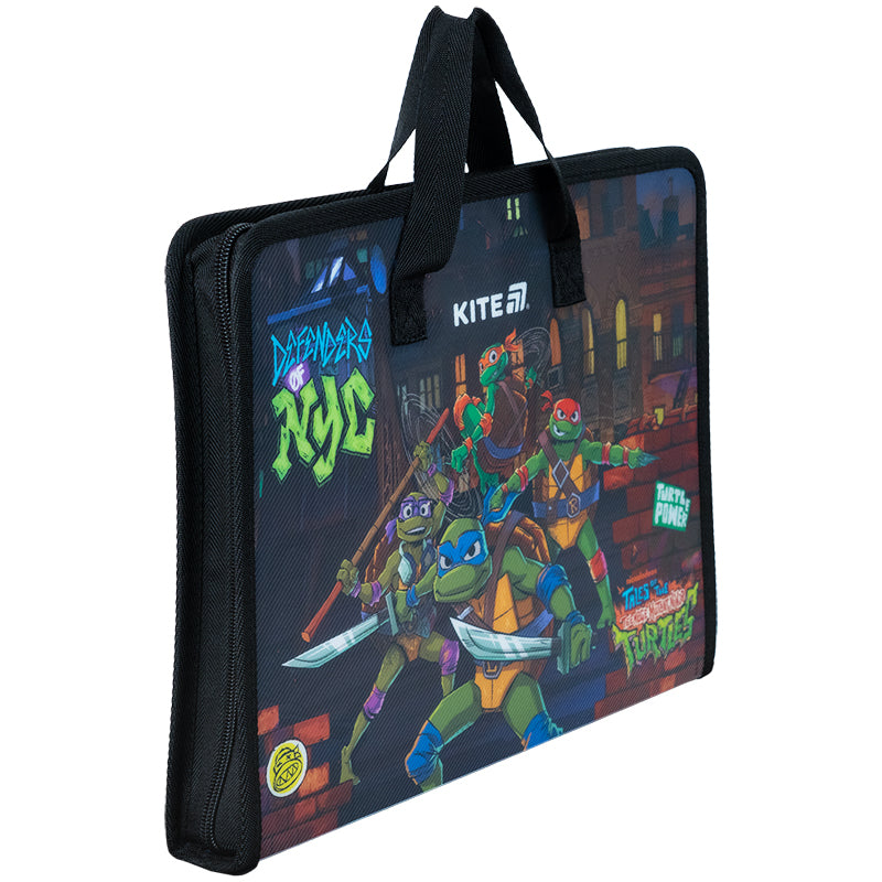 Папка-портфель на блискавці Kite Ninja Turtles NT25-202, 1 відділення, A4. Фото 3