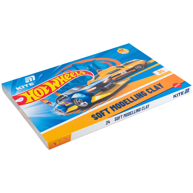 Пластилін восковий Kite Hot Wheels HW25-089, 24 кольори, 480 г. Фото 2