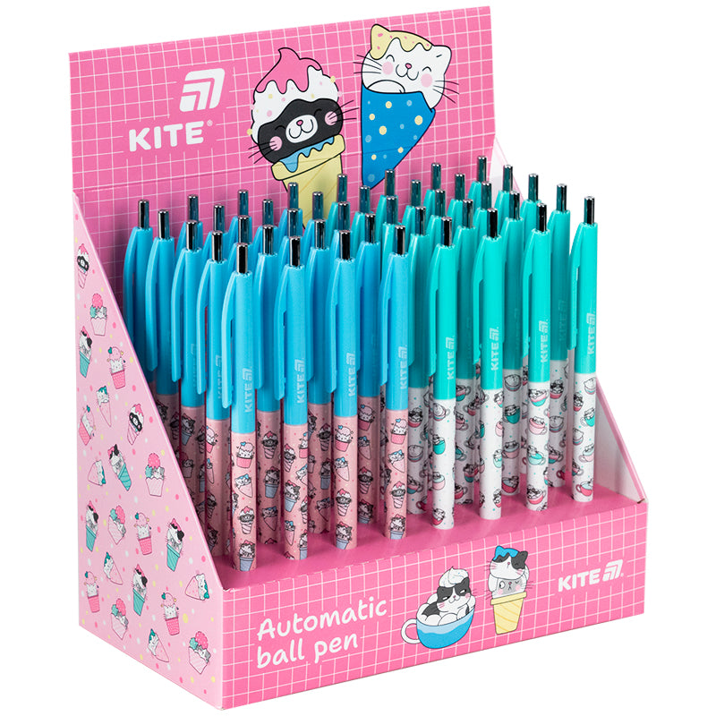 Ручка кулькова автоматична Kite Ice & Cup K25-361-2, синя