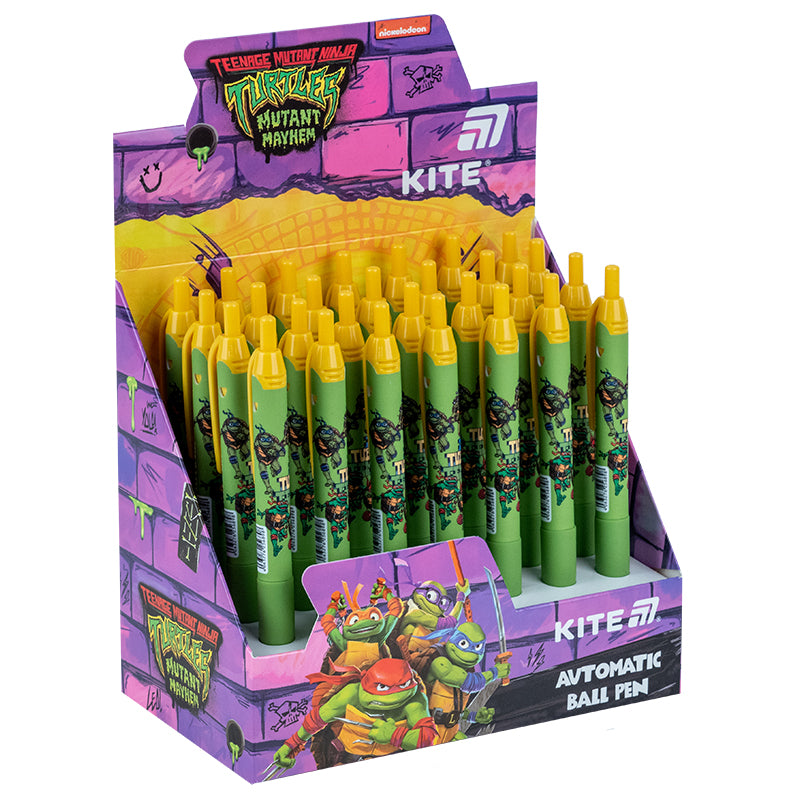 Ручка кулькова автоматична Kite Ninja Turtles NT25-039, синя