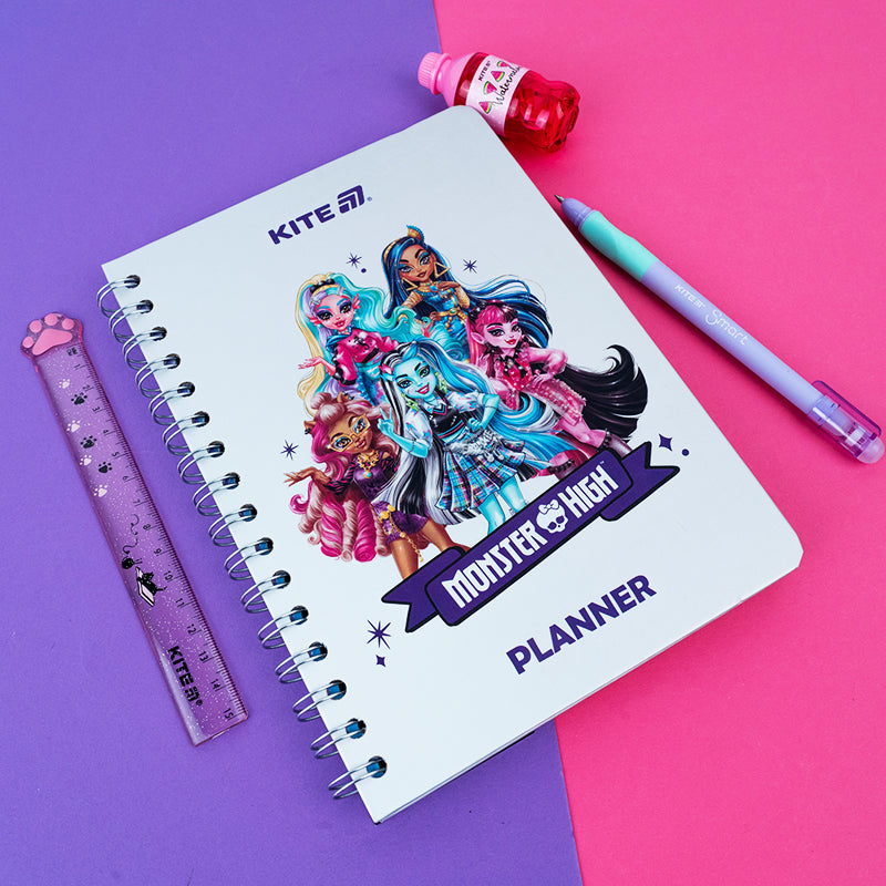 Щоденник на спіралі Kite Monster High MH25-438, тверда обкладинка. Фото 10