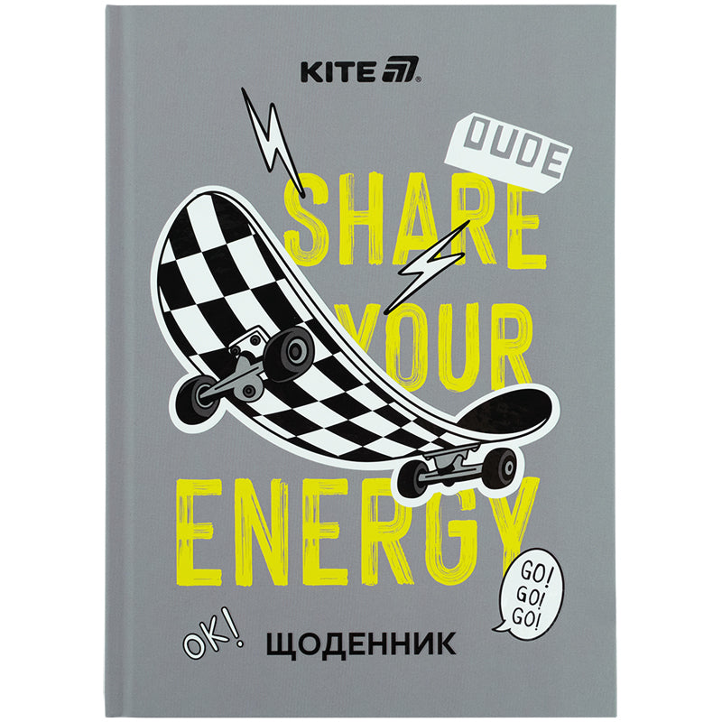 Щоденник шкільний Kite Energy K25-262-5, тверда обкладинка