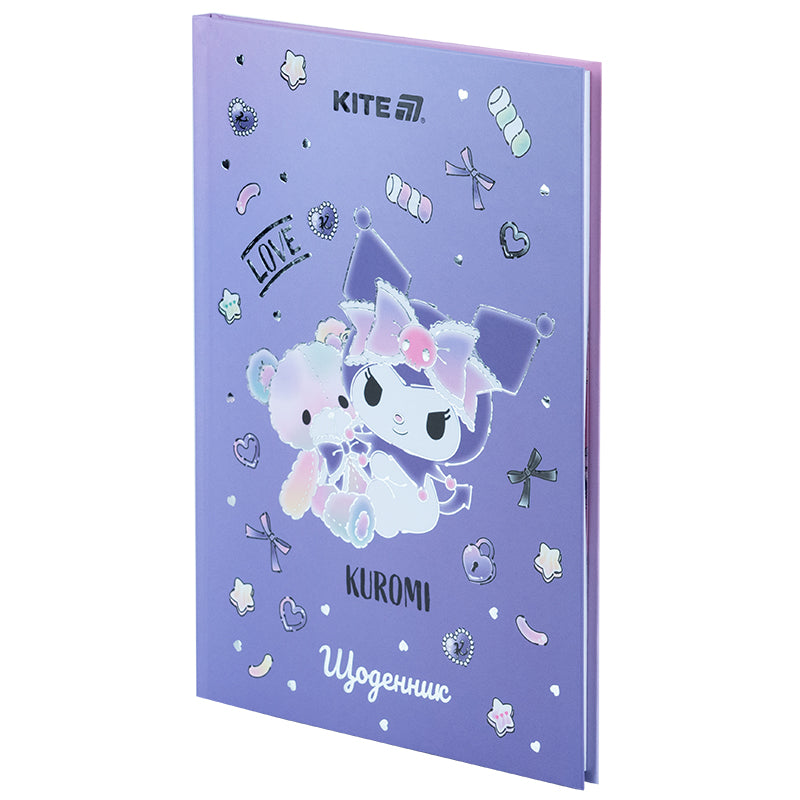 Щоденник шкільний Kite Kuromi HK25-262-4, тверда обкладинка. Фото 2