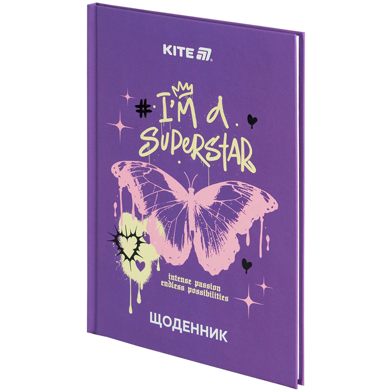 Щоденник шкільний Kite Superstar K25-262-2, тверда обкладинка. Фото 2
