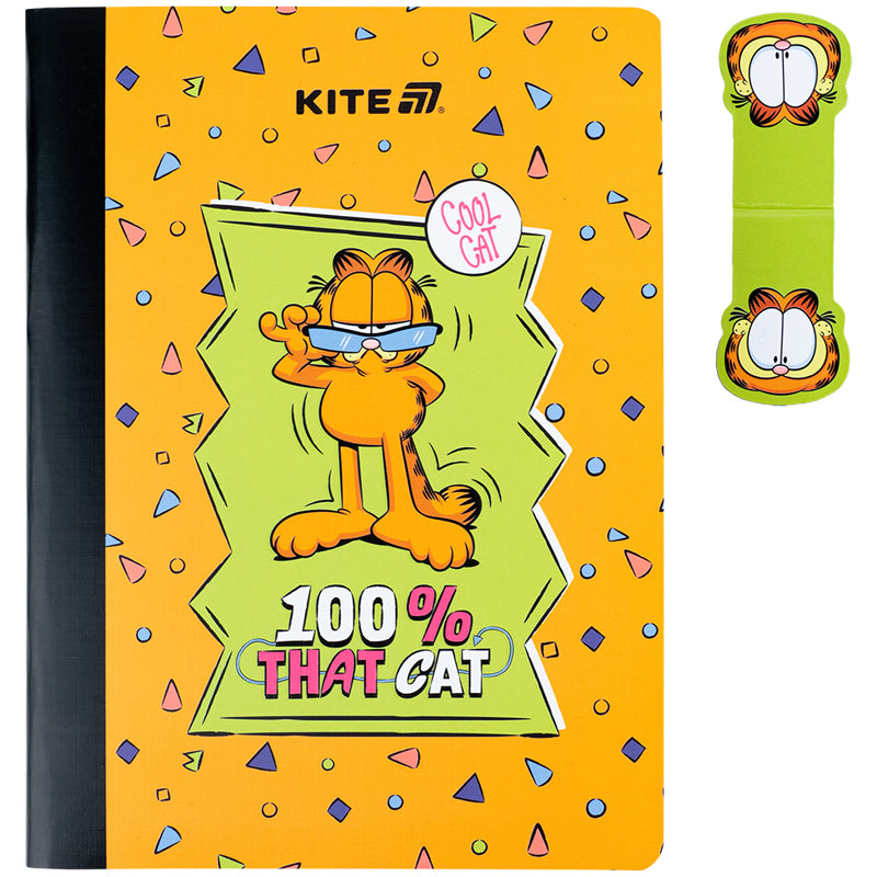 Блокнот з магнітною закладкою Kite Garfield GF25-192, А5, 60 аркушів, клітинка. Фото 2