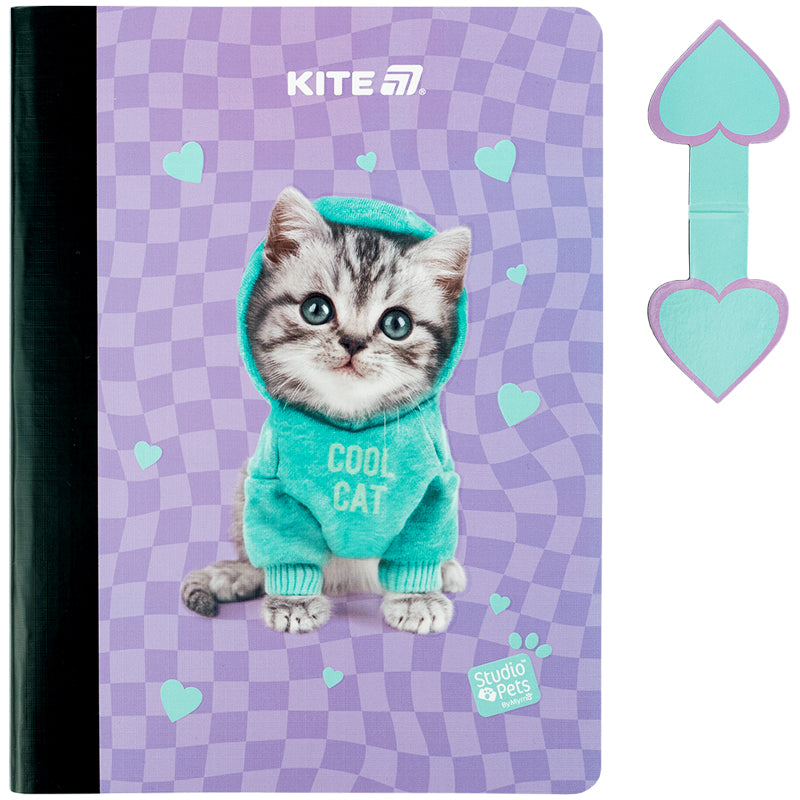 Блокнот з магнітною закладкою Kite Studio Pets SP25-192, А5, 60 аркушів, клітинка. Фото 2
