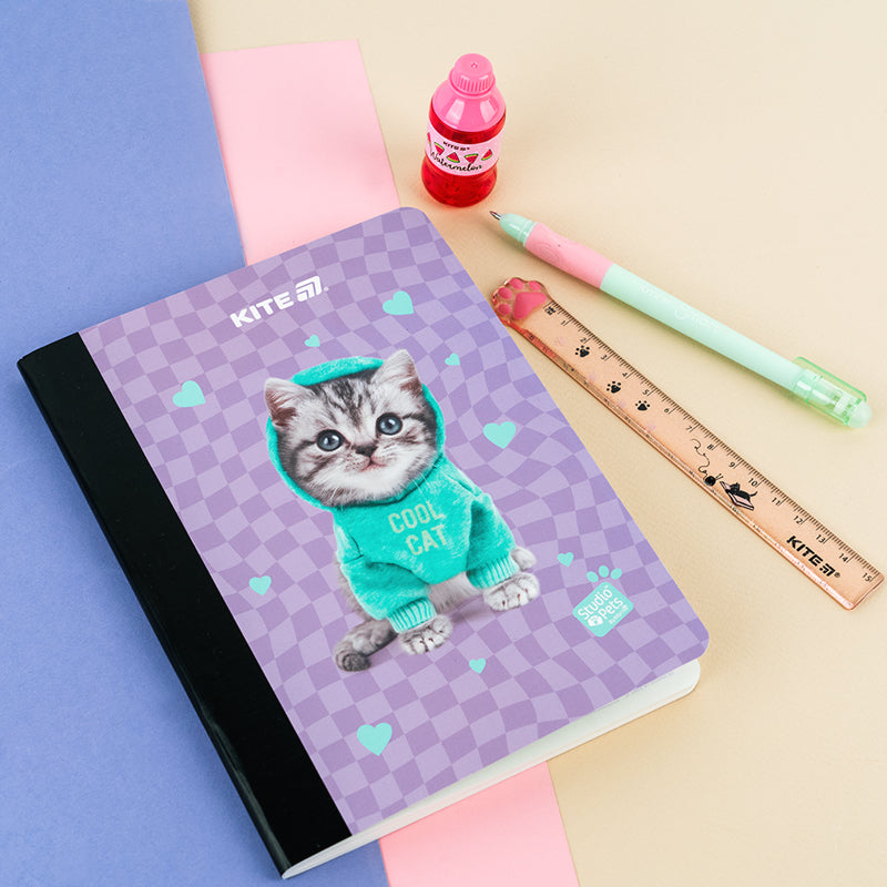 Блокнот з магнітною закладкою Kite Studio Pets SP25-192, А5, 60 аркушів, клітинка. Фото 5
