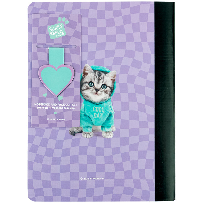 Блокнот з магнітною закладкою Kite Studio Pets SP25-192, А5, 60 аркушів, клітинка. Фото 4