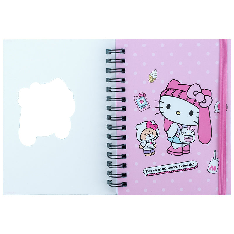Блокнот на спіралі Kite Hello Kitty HK25-229-1, А6, 80 аркушів, клітинка. Фото 2