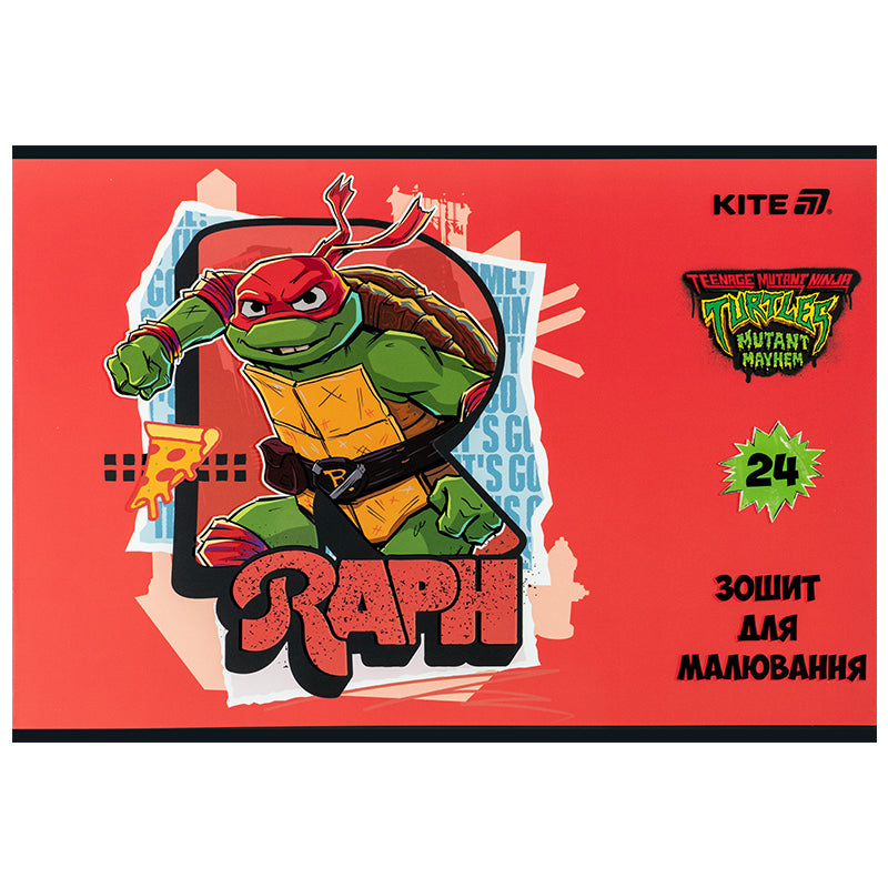 Альбом для малювання Kite Ninja Turtles NT25-242, 24 аркуші. Фото 5
