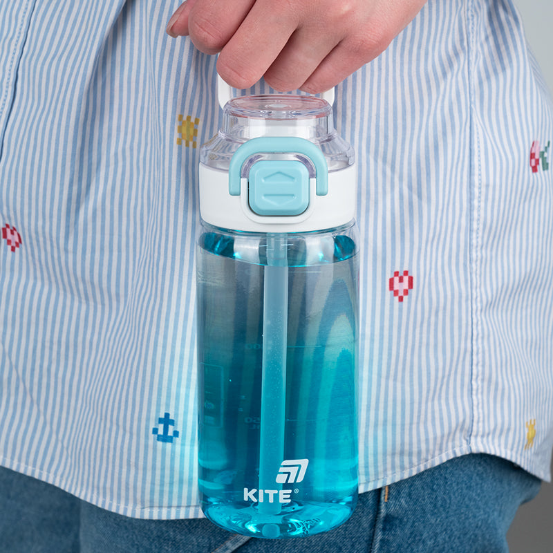Пляшечка для води Kite K25-1212-2, 600 мл, блакитна. Фото 5