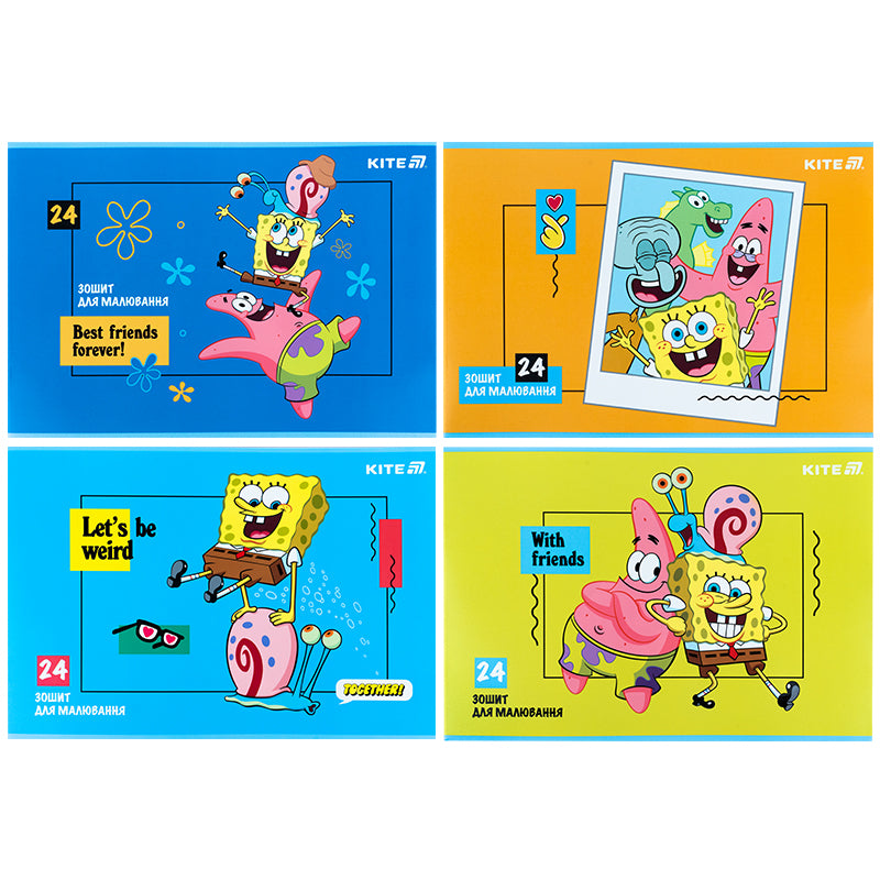 Альбом для малювання Kite SpongeBob SquarePants SB25-242, 24 аркуші