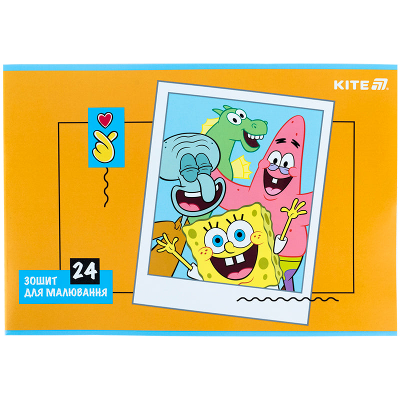 Альбом для малювання Kite SpongeBob SquarePants SB25-242, 24 аркуші. Фото 5
