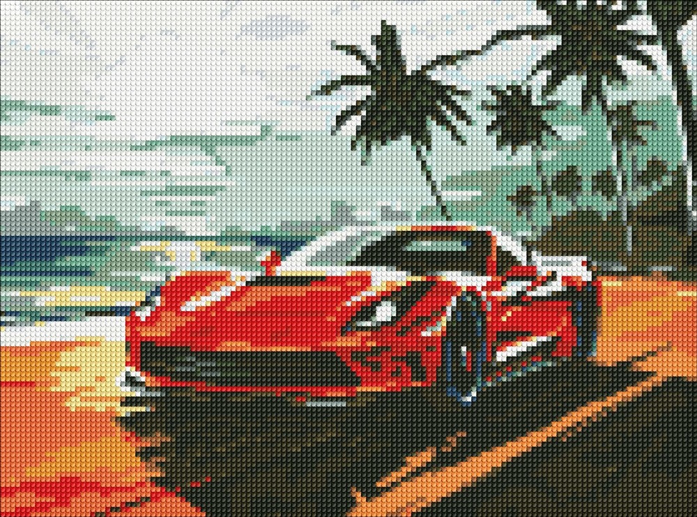 Ideyka  Алмазна мозаїка "Поїздка узбережжям" 30x40см