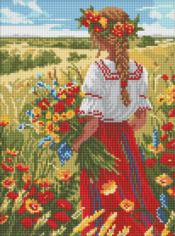 Ideyka  Алмазна мозаїка "У рідних полях" 30x40см