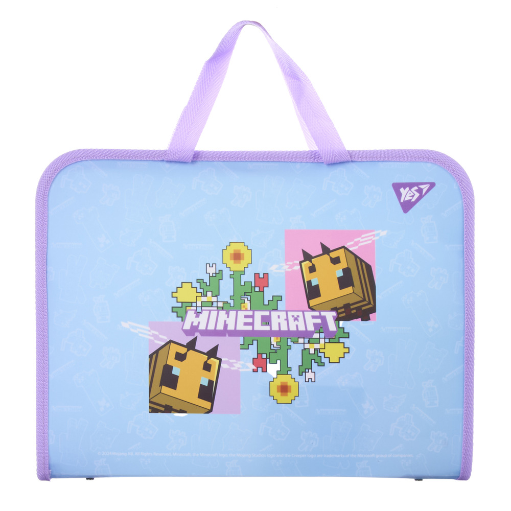 Папка-портфель Yes FC на блискавці з тканинними ручками Minecraft.Spring 492313. Фото 2