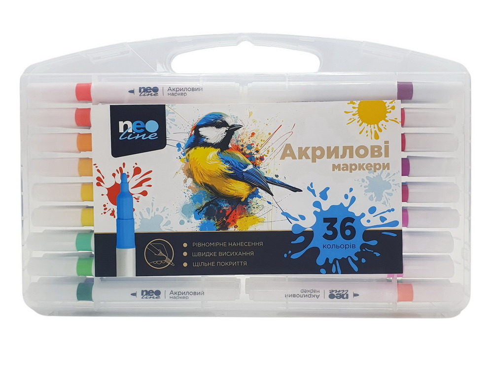 Набір акрилових маркерів Neo Line 36 кольорів 4061-36 SH
