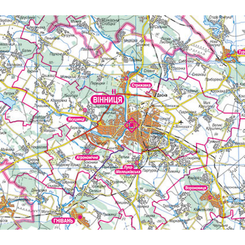 Вінницька область. Політико-адміністративна карта, м-б 1:310 000. Фото 2