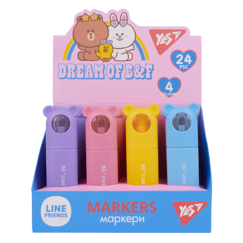 Маркер текстовий Yes Line Friends 391100