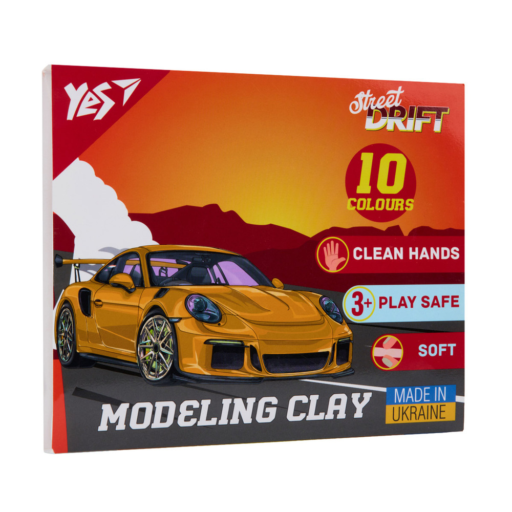 Пластилін Yes Drift King 10 кольорів 200 г 540666