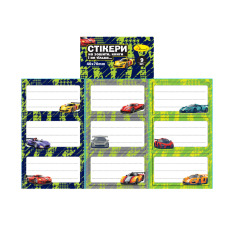 Набір наліпок для зошитів і книг Апельсин  9 шт, мікс дизайнів НС-15. Фото 8