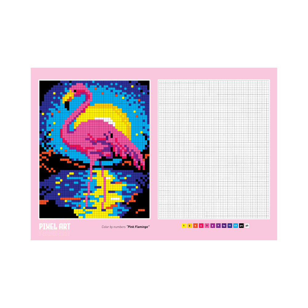 Книжка-розмальовка з наліпками "PIXEL ART" МІКС. Фото 4