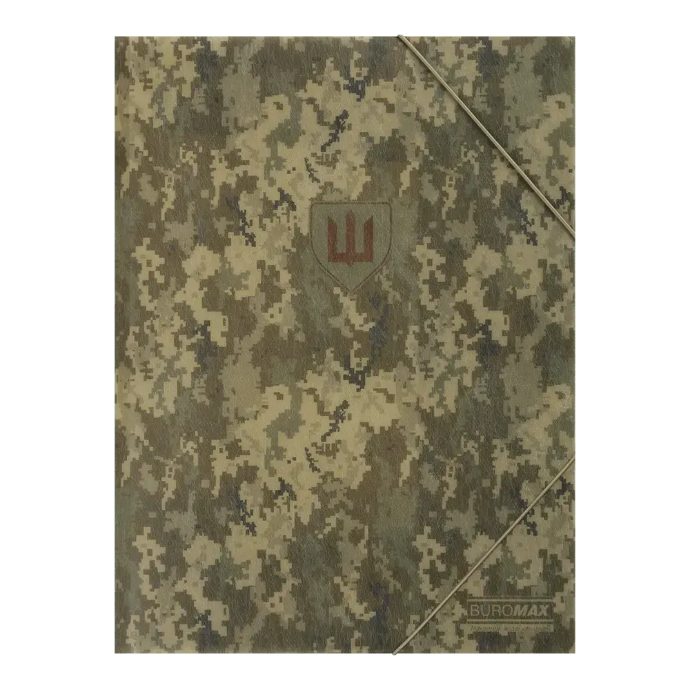 Папка на гумках Buromax Military BM.3908-04 матовий непрозорий пластик, А4, зелений