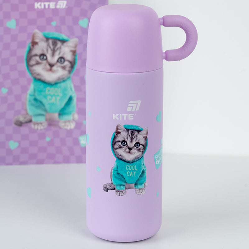 Термос Kite Studio Pets SP25-312, 480 мл, фіолетовий. Фото 8