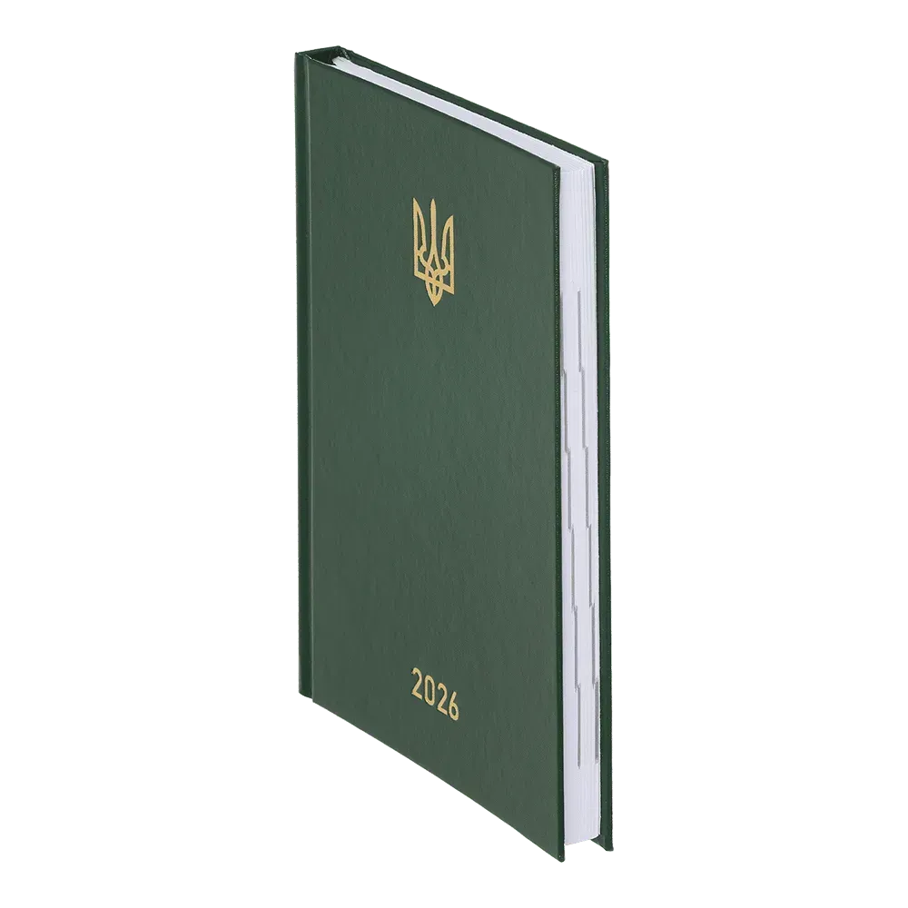 Щоденник датований Buromax Airy A5 з бумвінілу 320 сторінок зелений BM.21165-04. Фото 2