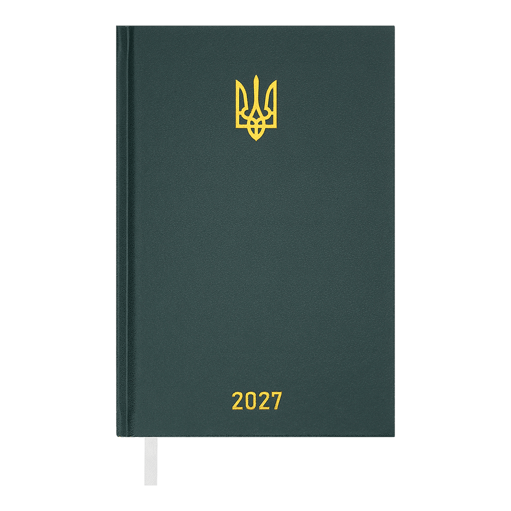 Щоденник датований Buromax Airy 2027р A5 з бумвінілу 320 сторінок зелений BM.21165-04
