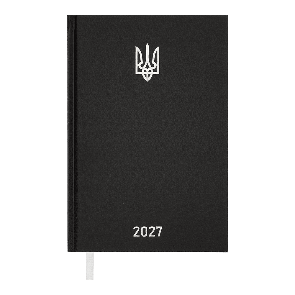 Щоденник датований Buromax Airy 2027р A5 з бумвінілу 320 сторінок чорний BM.21165-01